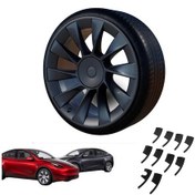 Resim Tesla Model Y Sekmanlı Blaze Jant Kapağı Seti 20 İnç, Mat Siyah 