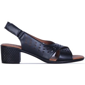 Resim Ayakcenter Fl1 Siyah 5cm Kadın Topuklu Sandalet Siyah 