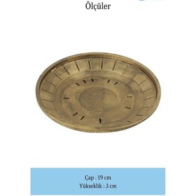 Resim Dekoratif Kase Takı Kutusu Yüzük Kolye Kutusu Mum Tabağı Takı Organizer Model 5 - Altın Eskitme 