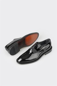 Resim Elle Shoes Siyah Deri Erkek Klasik Ayakkabı 