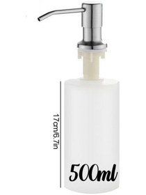 Resim Gümüş 500ml-mutfak Lavabo Ve Uzatma Tüpü Kiti İçin Lavabo Sabunluk 1.2m Tüp Bulaşık Sabunu Veya Losyon İçin Sabun Şişesine Doğrudan Bağlanır 