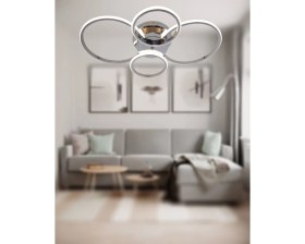 Resim TT Aydınlatma TT035-4-KR Tt Aydınlatma Drone Modeli Krom Kaplama 4 Lü LED Avize 