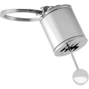 Resim Geeksen Gümüş Metal Manuel Vites Anahtar Zinciri - 6 Vites Ve Geri Vites Fonksiyonu, Araba Severler İçin Kreatif Hediyelik Aksesuar 