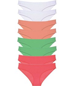 Resim 8 adet Süper Eko Set Likralı Kadın Slip Külot 527 RYL-EKO8045 Çok Renkli 
