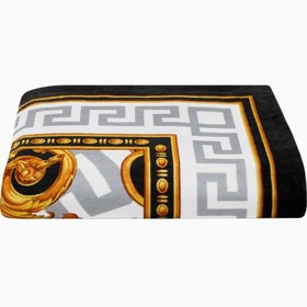 Resim La Coupe Des Dieux Baskılı, Pamuklu, Plaj Havlusu, Versace Home, Lüks Tasarım - Çok Renkli Sarı 
