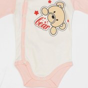 Resim Baby Slon Kids Clup Mevsimlik Yandan Çıtçıtlı Ayılı Body Zıbın 