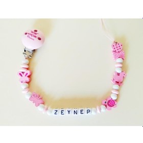 Resim Isimli Emzik Zinciri - Emzik Askısı - Bebek Bez086 Çok Renkli 