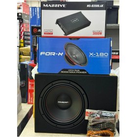 Resim Soudnmax Paket 30CM Bass Forx 20CM Midrange Forx 4kanallı Anfi 4X60RMS 4 Lü Set 