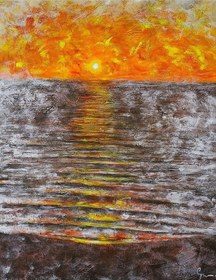 Resim Ufuk Soyut El Yapımı Yağlı Boya Tablo 85x105cm 