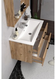 Resim Teta Home Batum 80 Cm Mdf Banyo Dolabı Seti Atlantik Çam Atlantik Çam 