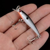Resim 1 adet Yavaş Batan Minnow Balıkçılık Yemi 5cm/3g - Dayanıklı ABS Malzemesi ile Gerçekçi Yüzme Yemi, Tatlı ve Tuzlu Sular için Çift Üçlü saç tokası ile Bass, Walleye ve Trout Yakalama İçin Mükemmel 