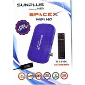 Resim SUNPLUS DAHİLİ WİFİ FULL HD TKGS ÇANAKSIZ MİNİ UYDU ALICISI MAVİ 