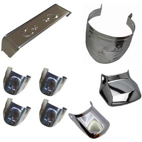 Resim Cg Nikel Modifiye Set Egzoz Şapkası+sinyal Şapkası+far Şapkası+tozluklar Krom 