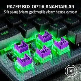 Resim Razer Huntsman V3 X Tenkeyless (Mor Anahtar) - Espor için Optik Klavye - Sayısal Tuş Takımı Tasarımı Yok - Programlanabilir Tuşlar - RGB Teknolojili - QWERTY TR-Düzen | Siyah 