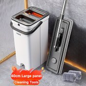 Resim 2025 Yeni Düz Mop Dar Boşluk Depolama Kova Seti, Eller Serbest Yıkama Tembel Mop, Ultra Dar Boşluk Depolama, Alan Tasarrufu, Çift Kullanımlı Islak ve Kuru, Ev Temizleme Aracı, Değiştirme Bezi ile birlikte gelir, Oturma Odası, Yatak Odası, Mutfak, Banyo, Tuvalet için Uygun 