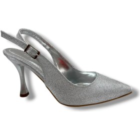 Resim Defne 181-26 Simli Arkası Açık Ince Topuk Kadın Stiletto 