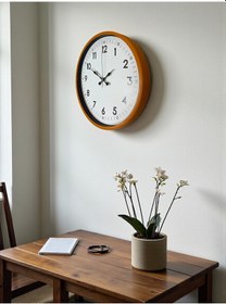 Resim Büro Ev Ofis Hediyesi İçin 36cm Turuncu Tip Dekor Duvar Saati Diğer 