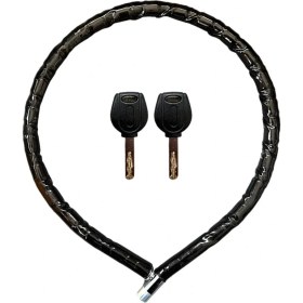 Resim Hsc Bilişim Yuma YM-752 Motorsiklet Kilidi Anahtarlı Körüklü Siyah ( Boy : 120CM-ÇAP : 22MM ) 