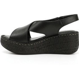 Resim Gönderi R Kadın Siyah Cırt Bantlı Dolgu Topuk Hakiki Deri Sandalet Dyza70945814 Siyah 