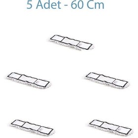 Resim Ekol Yedek Nemli Mop Paspas Başlığı Beyaz 5 Adet 60 CM 