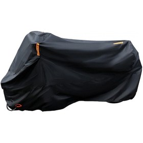 Resim Suntek Motosiklet Kılıfı Rüzgar Geçirmez Dayanıklı Yağmurluk Siyah 