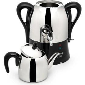 Resim Korkmaz A341-04 Çaykolik Siyah 2000 W Çelik Semaver / Siyah 