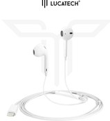 Resim Lucatech Lightning Konnektörlü Earpods Kablolu Kulaklık (Bluetooth Conncect) 