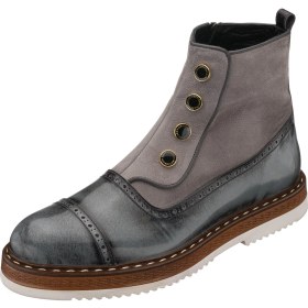 Resim Costo Shoes NVN491 Gri Açma Deri Eva Taban Büyük Numara Bot Rahat Geniş Kalıp Premıum Serisi 