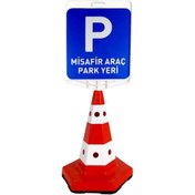Resim İleri Trafik Misafir Araç Park Yeri Çift Taraf Baskı Klasik Kedi Gözlü Ağırlıklı Koni Seti Trafik Dubası 