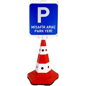 Resim İleri Trafik Misafir Araç Park Yeri Çift Taraf Baskı Klasik Kedi Gözlü Ağırlıklı Koni Seti Trafik Dubası 