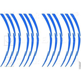 Resim 3 Parçalı Reflektif Mavi Jant Şeridi Çınar Extreme 