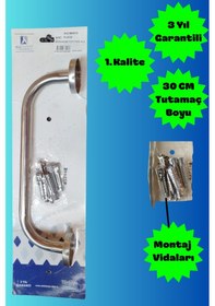 Resim 30 Cm Tutunma Barı Tutamak Wc Banyo Duş Klozet Küvet Yanı Kullanı Krom 