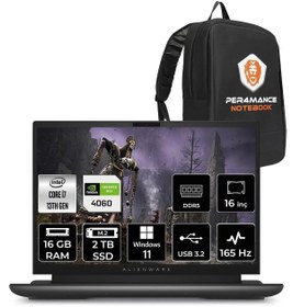 Resim Dell Alienware M16 i7-13700HX 16GB RAM 2TB SSD RTX4060/8GB 165HZ 16 QHD+ W11 