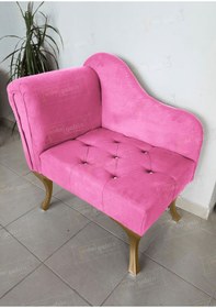 Resim aldagelsin Yeni Model Tekli Köşe Koltuğu Josefin Bench Gold Ayak 