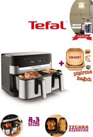 Resim TEFAL Easy Fry & Grill Iki Sepetli Yağsız Fritöz Çift Hazneli Yüksek Kaliteli Airfry FRİTÖZ. 