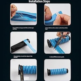 Resim Ailan Motosiklet gidonları için su geçirmez ve kaymaz silikon tutma bandı ile güvende ve şık kalın. Motosiklet gidonları için dokulu kaymaz yumuşak silikon tutma bandı ile, tip+2 