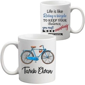 Resim Erkek Bisikletçi Hediyesi Isimli Kupa Bardak 