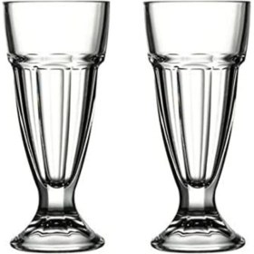 Resim Beyaz Cam Dondurma Kupası Çiftli Set, Şık ve Kullanışlı Tasarım 