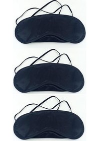 Resim 3 Adet Işık Önleyici Uyku Bandı Göz Maskesi Göz Bandı Siyah 