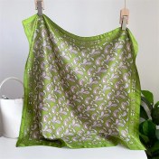 Resim Jump Rabbit Çizgili Eşarp Ipek Eşarp 70CM Küçük Kare Kafa Bandı Saç Türbanı Kravat Çanta (Yurt Dışından) 