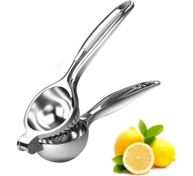 Resim Profesyonel Paslanmaz Çelik Limon Sıkacağı, Manuel Narenciye ve Limon Presi, Ergonomik Kollu, Kolay Yıkanabilir, Büyük Boy (24 Cm) 