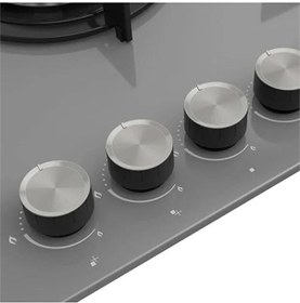 Resim Ferre Gray Plus 75 Serisi RS038 5 Gözlü Emaye Izgaralı Cam Ankastre Ocak 