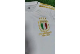 Resim Alaturka Mix Özel Italya 125.YIL Yeni Sezon Çocuk Futbol Forması Özel Tasarım 3lü Takım Beyaz 