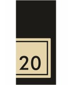 Resim YENİ HEDİYELİK DÜNYAM Daire Kapı Numarası Siyah - Gold Aynalı Pleksi No:20 