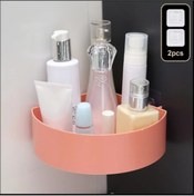Resim GELDİMİCOM Kolay Montaj Banyo Köşeliği Şampuanlık Köşelik Banyo Rafı Plastik 
