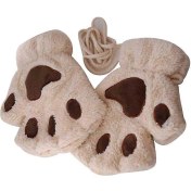 Resim 19 X 16 Cm Sıcak Eldivenler Kış Parmaksız Eldiven Kış Kayak Eldiveni Hayvan Sıcak Eldiven Hayvan Eldivenleri 