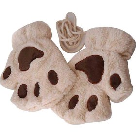 Resim 19 X 16 Cm Sıcak Eldivenler Kış Parmaksız Eldiven Kış Kayak Eldiveni Hayvan Sıcak Eldiven Hayvan Eldivenleri 