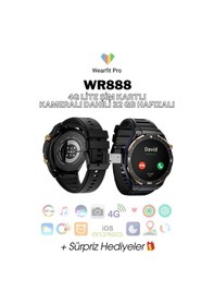 Resim Wearfitpro Wr888 4g Lite Sim Kartlı Kameralı 32gb Aı Destekli Nfc Gps 1.54 İnç Yuvarlak Model Akıllı Saat 