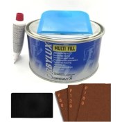 Resim Polyester Çelik Macun 500 Gram Set+3 Adet Zımpara 