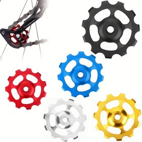 Resim 2 Adet Alüminyum Dağ Bisikleti Arka Vites Değiştirici Kasnak Tekerleği, 11T, Dayanıklı Bisiklet Vites Kolları, Açık Hava Bisiklet Ekipmanları 